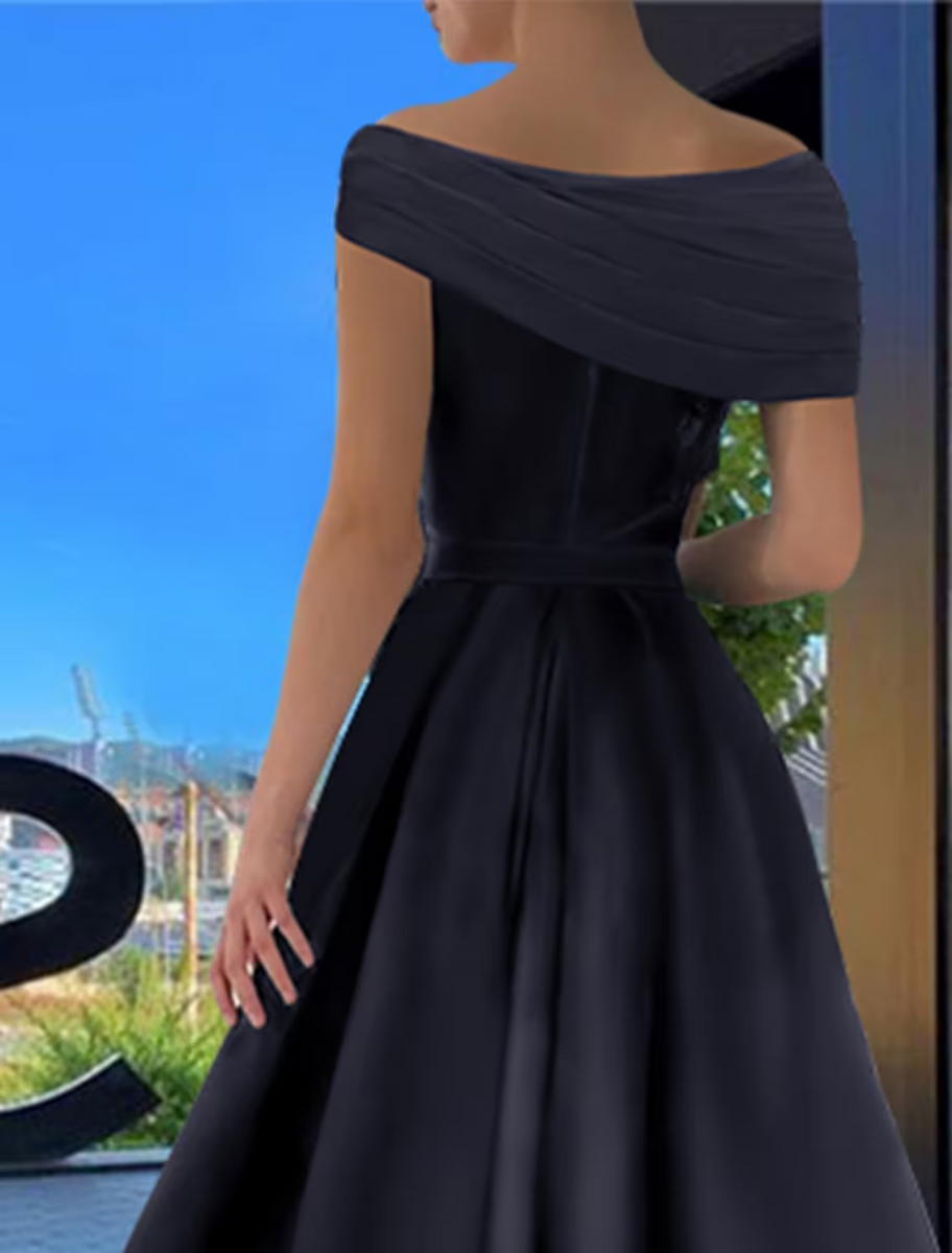 A-Line Prom Dresses Little Black Dress Dress Formal Floor Length Short