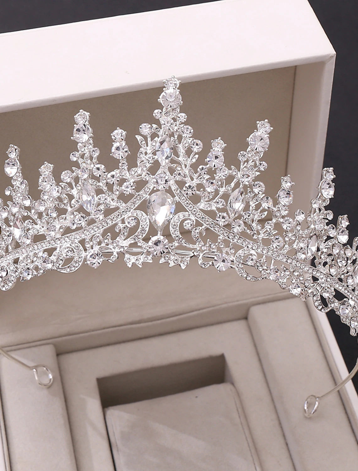 Krone Tiaras Stirnbänder Strass Legierung Hochzeit Party Retro Süße Mit Kristall