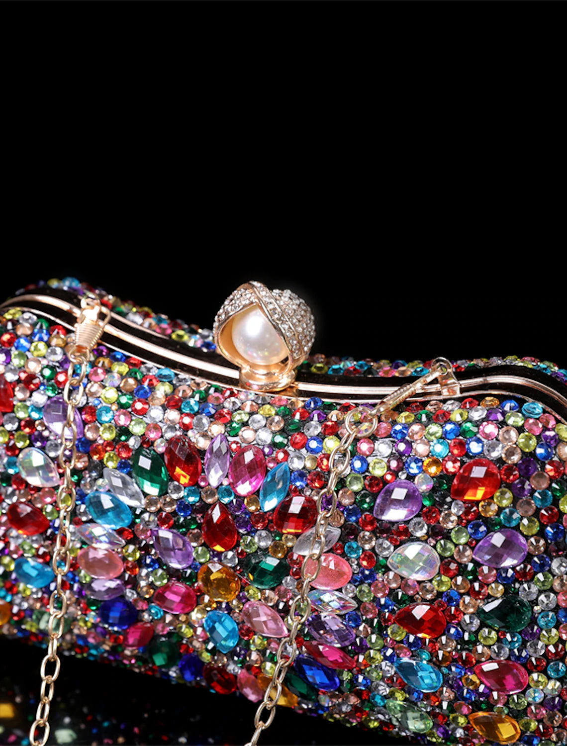 Damen Mädchen Clutch Clutch-Taschen Aleación 2-teiliges Geldbörsen-Set Party / Abend Brautparty Hochzeitsfeier Glitzer Kristalle Volltonfarbe Geometrisch Strass