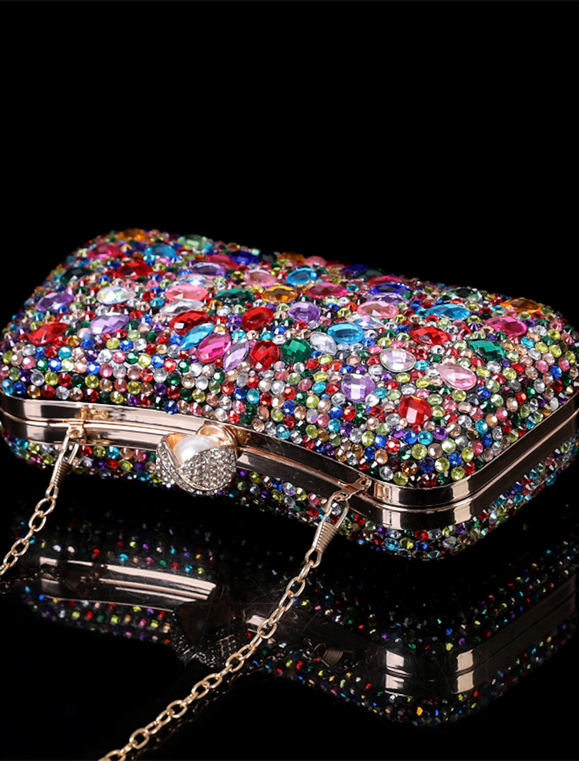 Damen Mädchen Clutch Clutch-Taschen Aleación 2-teiliges Geldbörsen-Set Party / Abend Brautparty Hochzeitsfeier Glitzer Kristalle Volltonfarbe Geometrisch Strass