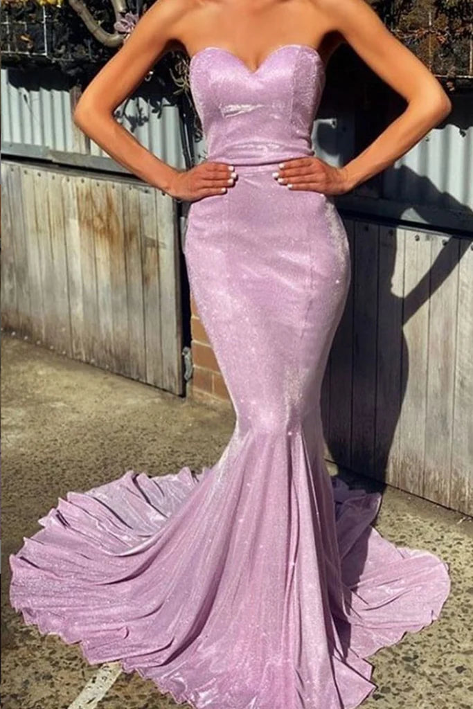 Mermaid Strapless Sweetheart Long Prom Dress