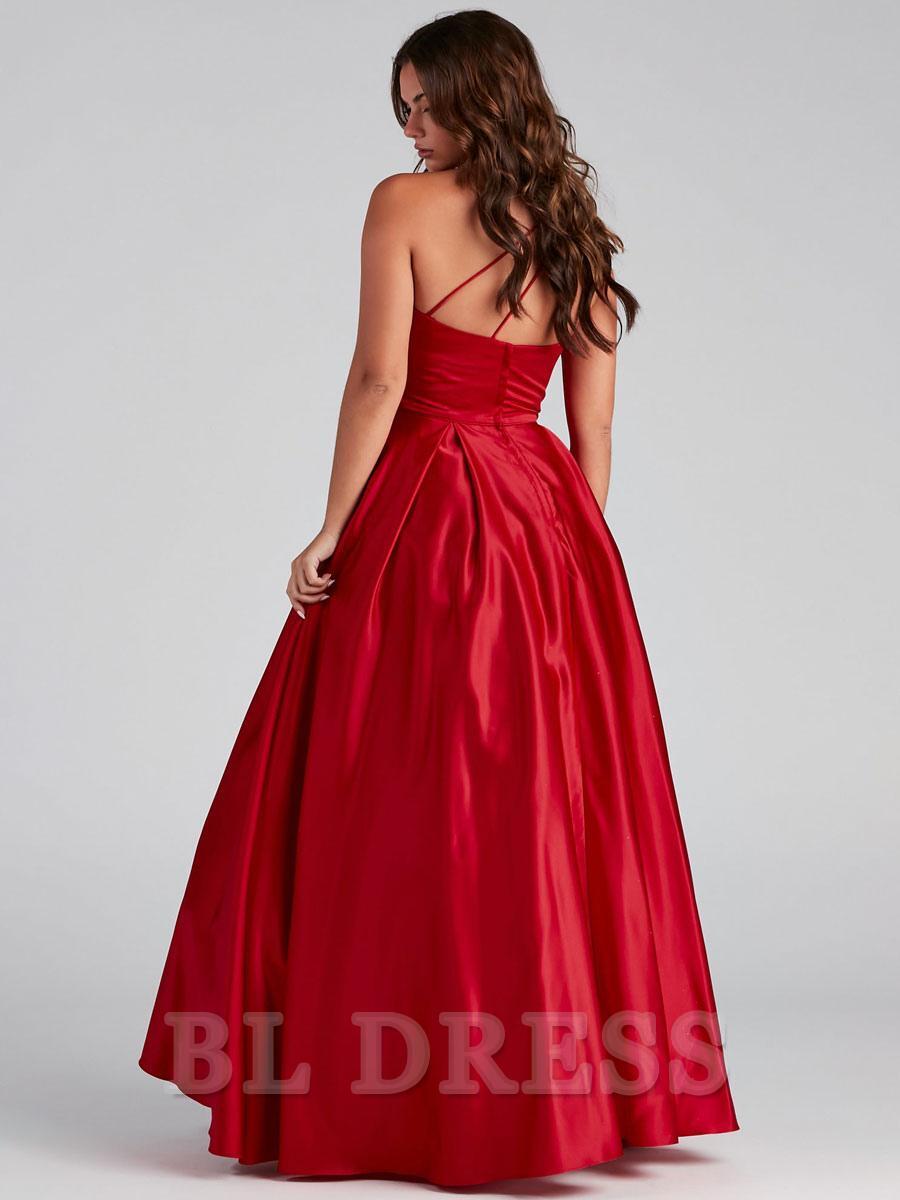 A-Line One-Shoulder Sleeveless formal dresses Bridesmaid Dresses evening gown Prom Dress