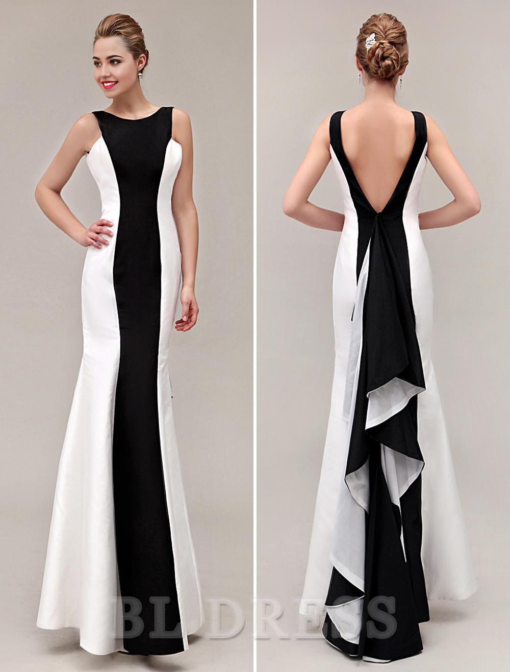 Mermaid sleeveless Ruffles Backless formal dresses Bridesmaid Dresses evening gown Prom Dress