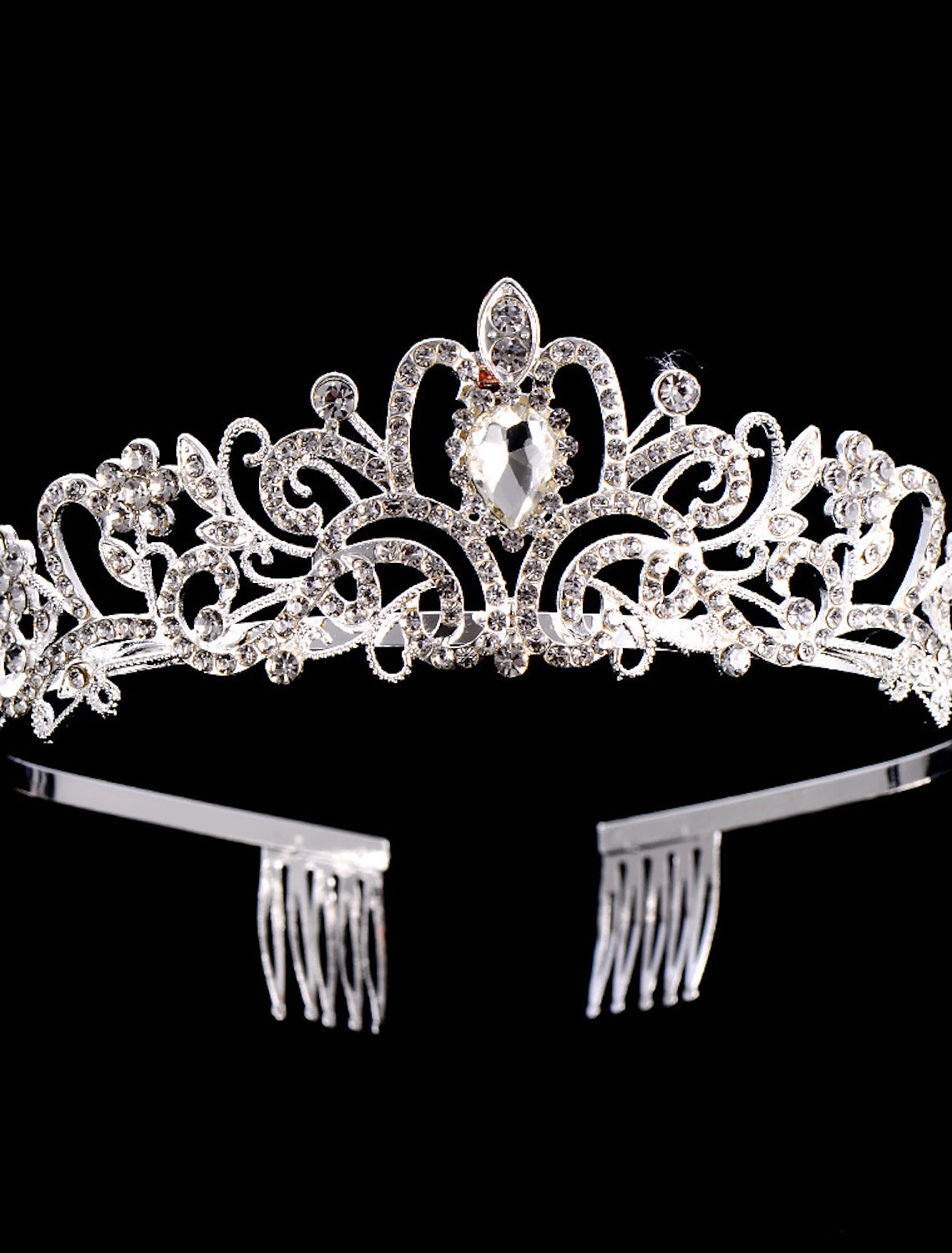 Crystal Tiara Crown for Women Prom Queen Crown Quinceanera  Crowns Princess Crown Rhinestone Crystal Bridal Crowns Tiaras for Women Silver Gold Color