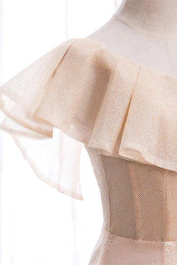 Mermaid One Shoulder Ruffle Lace-Up Maxi Formal Dress Prom Dresses