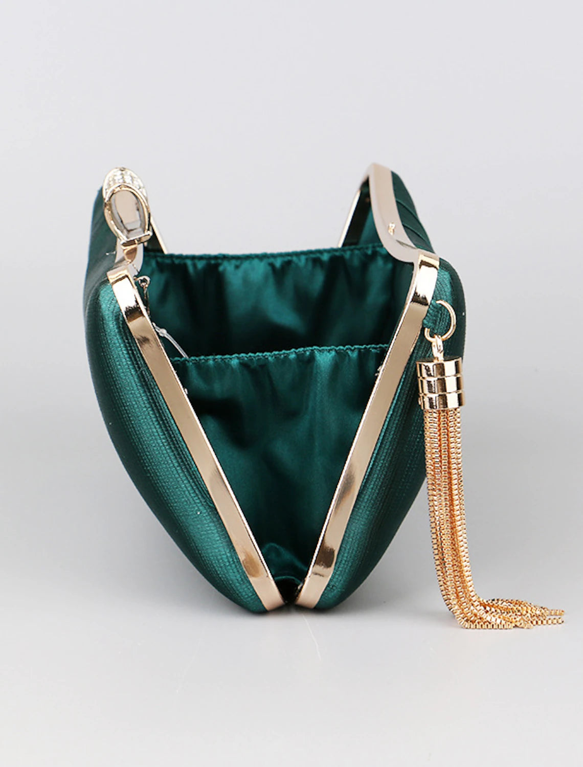 Damen Clutch Abendtasche Wristlet Clutch Taschen Seide Party Brautparty Urlaub Quaste Kette Große Kapazität