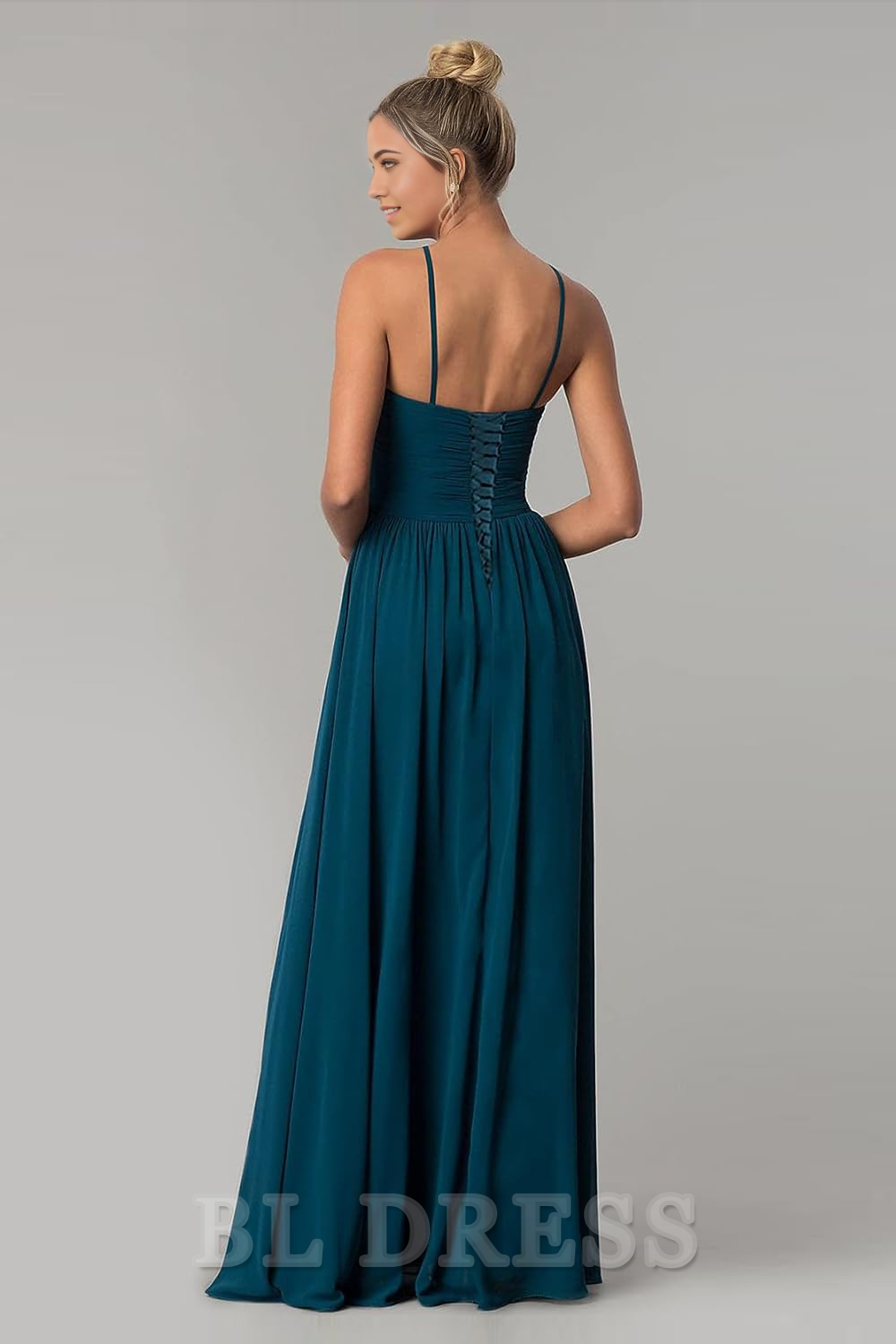 A Line Chiffon Halter formal dresses Bridesmaid Dresses evening gown Prom Dress