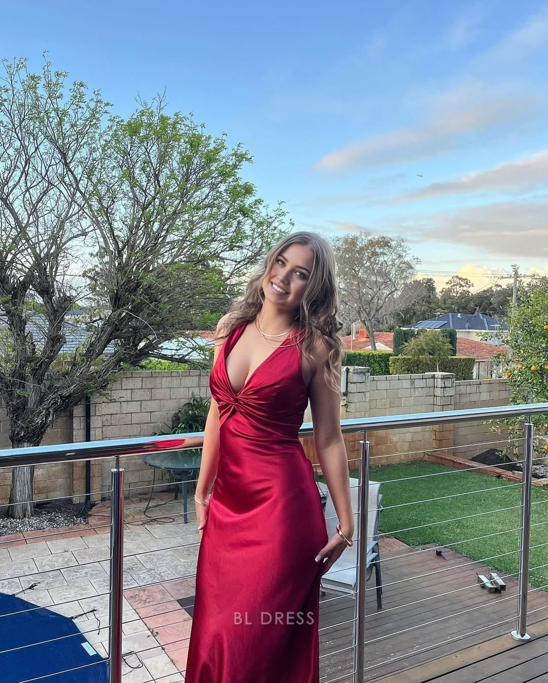 Mermaid V-Neck Backless Sexy Red Long formal dresses Bridesmaid Dresses evening gown Prom Dress