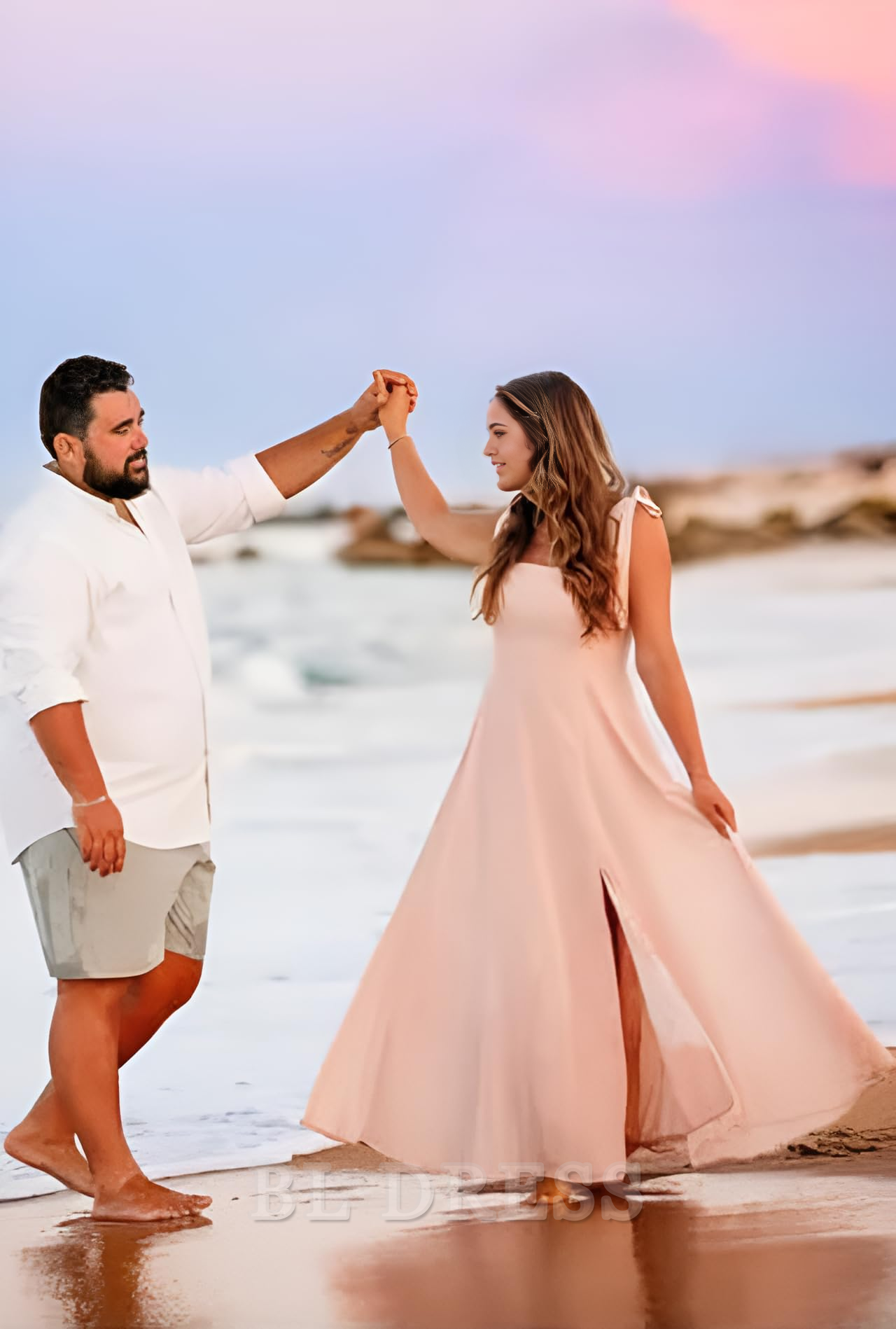 A-Linie, quadratischer Ausschnitt, Chiffon, Abendkleider, Brautjungfernkleider, Abendkleid, Ballkleid mit Schlitz 