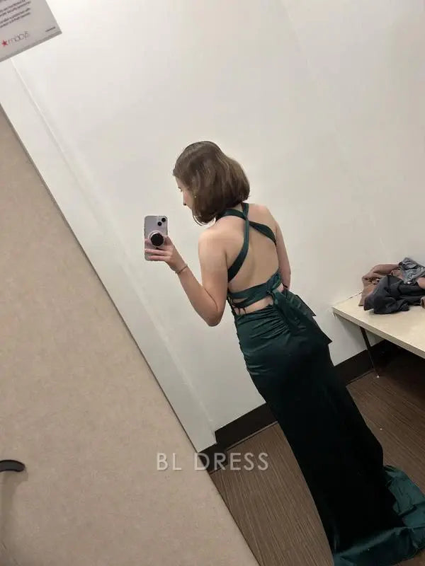 Sheath V- Neck Plunging Burgundy Sexy Satin Long formal dresses Bridesmaid Dresses evening gown Prom Dress