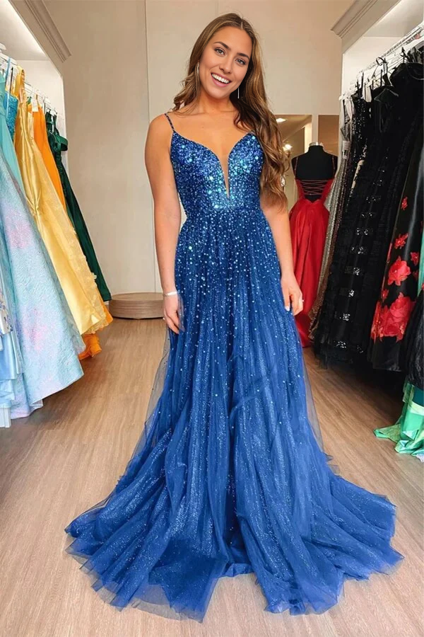 Mermaid Scoop Long Prom Dresses With Side Slit
