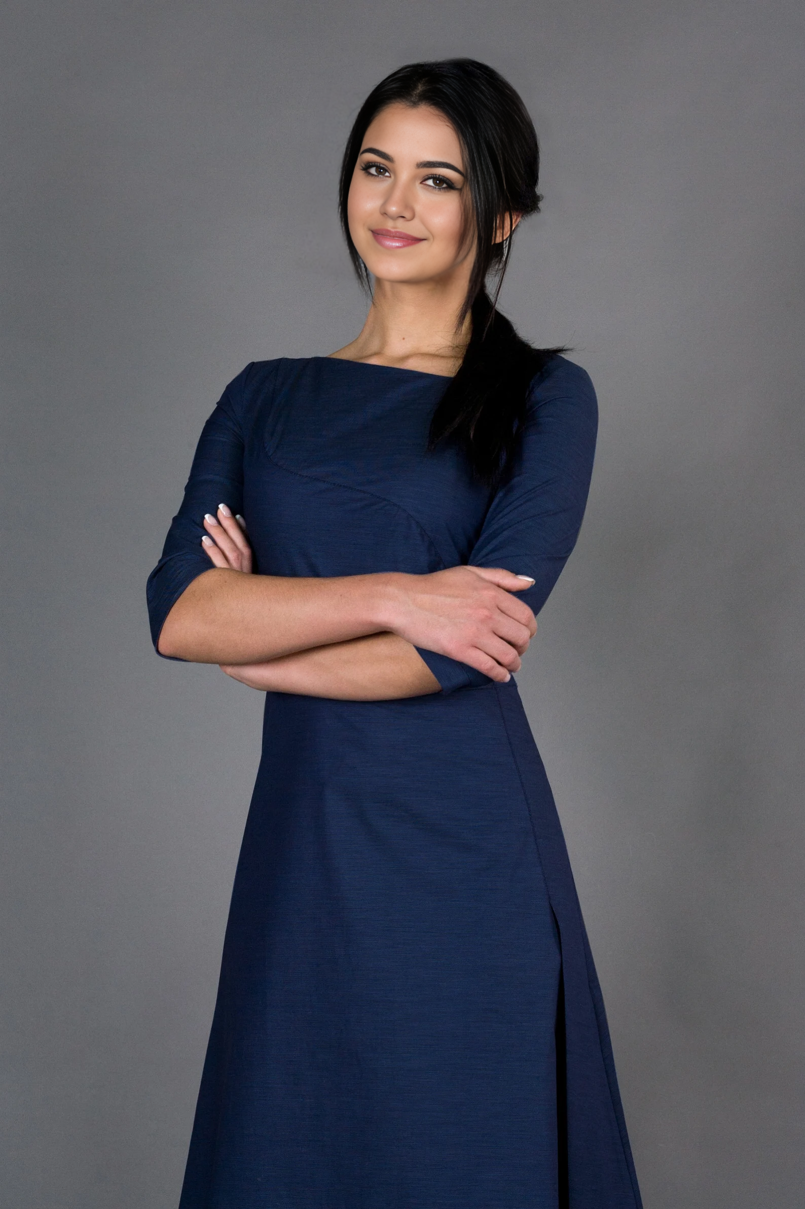 A-line simple Half Sleeve Tea Length Bridesmaid Dress Formal Dresses for Wedding Guest Cocktail Dress Mother of the Bride Dresses