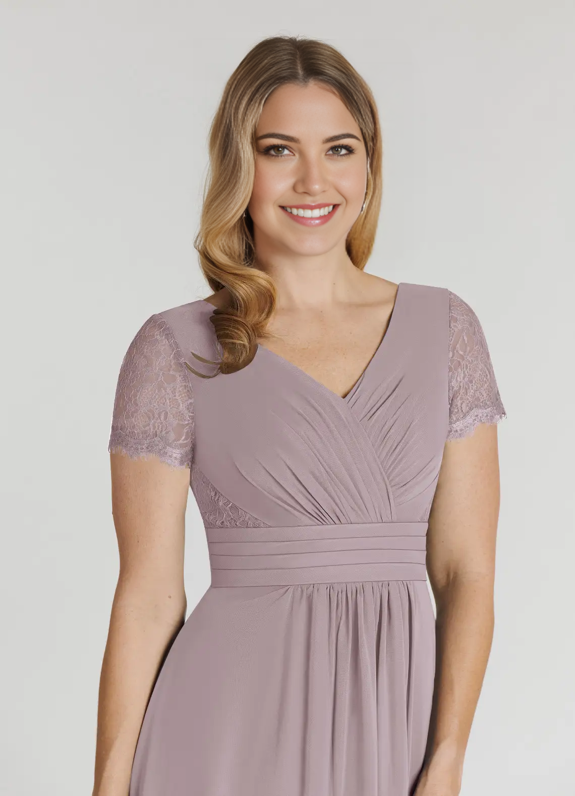 A-Line V-Neck Lace Chiffon Dusk formal dresses evening dress Mother of the Bride Dresses