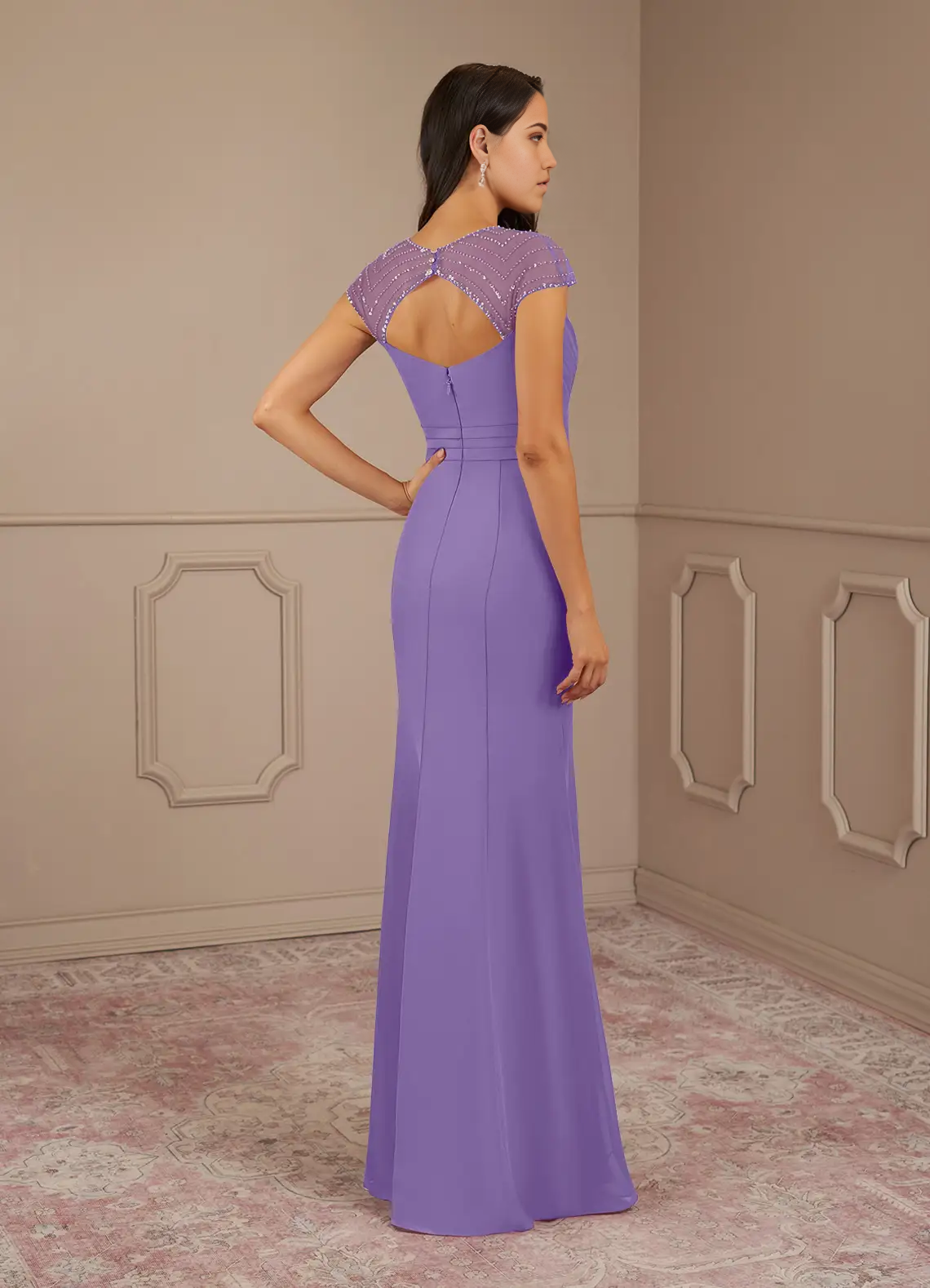 Mermaid Sequins Chiffon Tahiti formal dresses evening dress Mother of the Bride Dresses