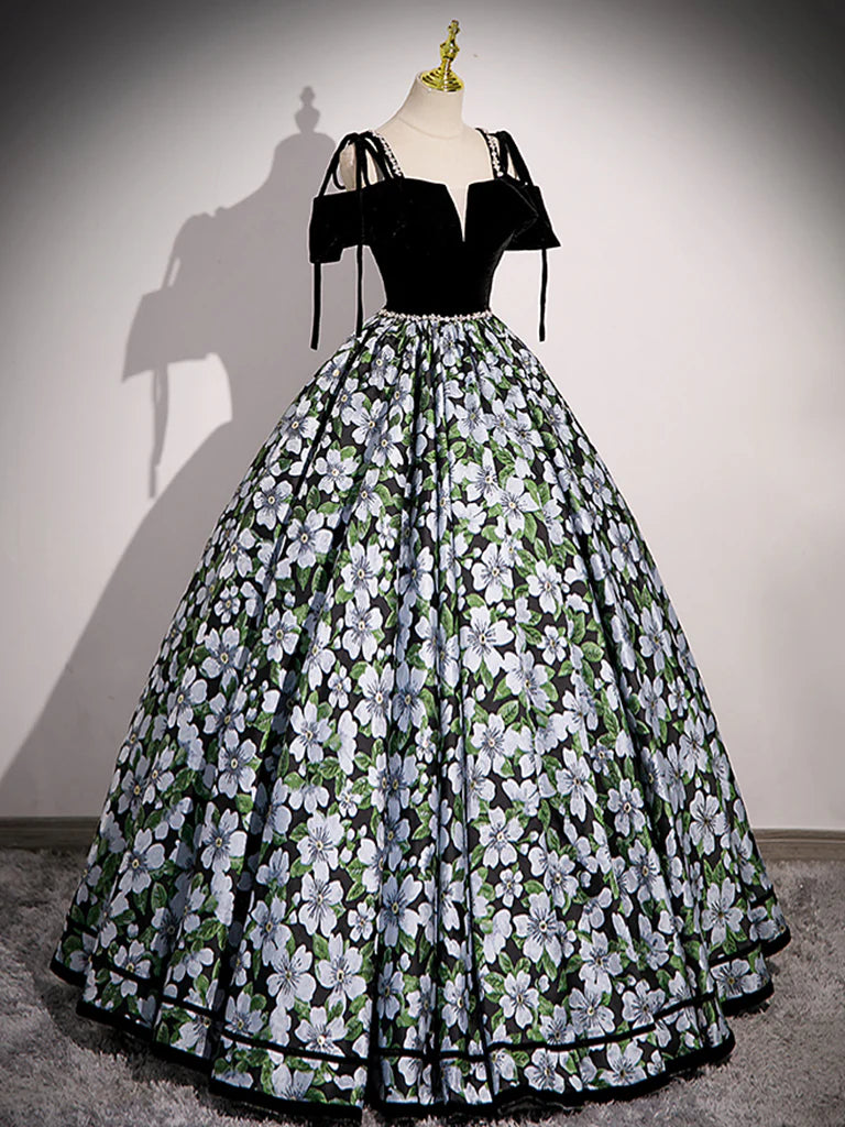 A-Line Satin Long Prom Dress