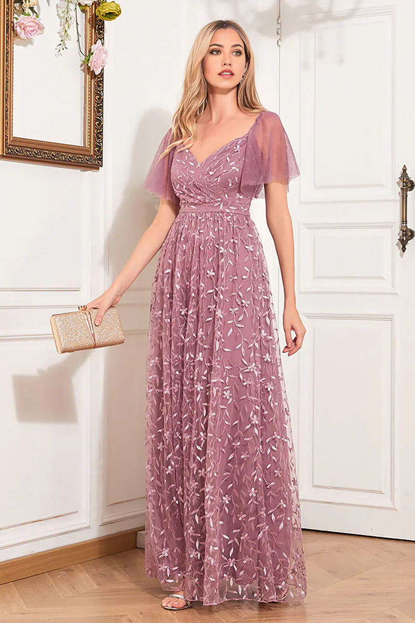 A-Line Mother Of The Bride Dress with Appliques
