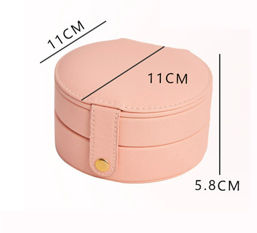 Mini Travel Jewelry Case Small Jewelry Box Portable Jewelry Travel Ogranizer Display Jewelry Storage Case for Rings Earring Necklace Bracelet Gift for Women Girls