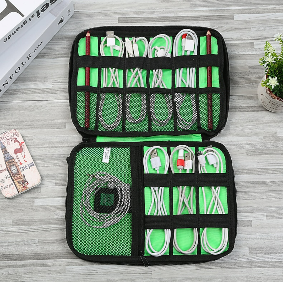 Portable Cable Organizer Bag Travel Digital Electronic Accessories Storage Bag USB Charger Power Bank Holder Cable Case Bags