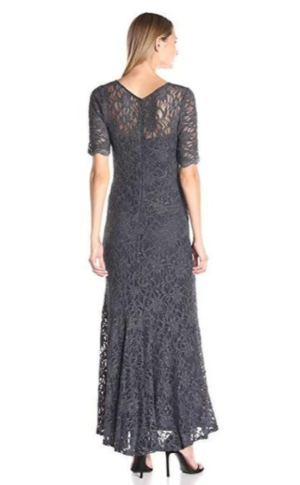 Sheath Crew Neck Short Sleeve Lace Bridesmaid Dress Formal Dresses for Wedding Guest Cocktail Dress Mother of the Bride Dresses