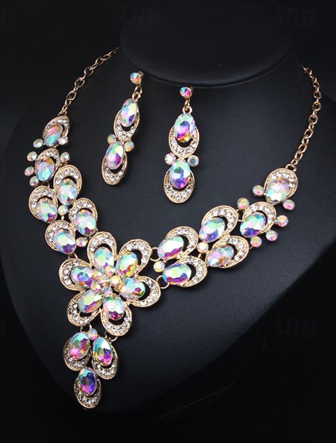 Jewelry Set 3pcs Rhinestone Alloy Earrings Necklace Women's Vintage Fashion Geometrical Geometric Jewelry Set For Wedding Party Anniversary