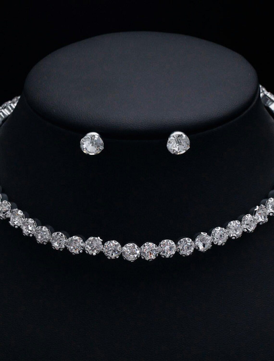 Bridal Jewelry Sets 2pcs Alloy Silver 1 Necklace Earrings Women's Fashion Personalized Artistic Retro Precious Round Jewelry Set For Wedding Occasion Party Evening