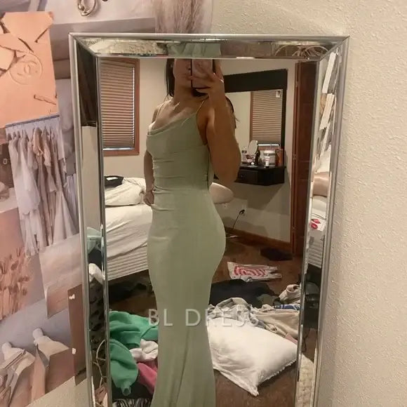Mermaid Sexy Spaghetti Straps Backless formal dresses Bridesmaid Dresses evening gown Prom Dress