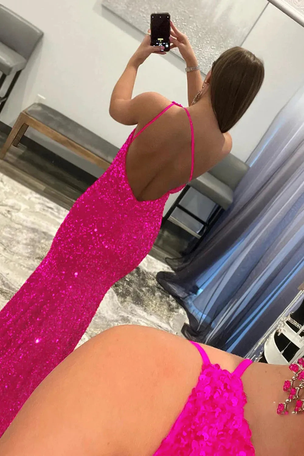 Mermaid Sequins Long Prom Dress