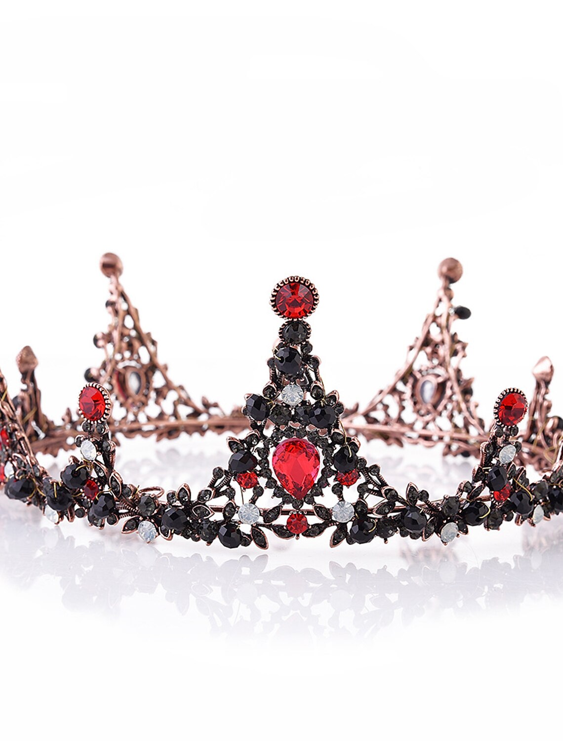 Juwelenbesetzte Barockkönigin-Krone, Strass-Hochzeitskronen und Diademe für Frauen