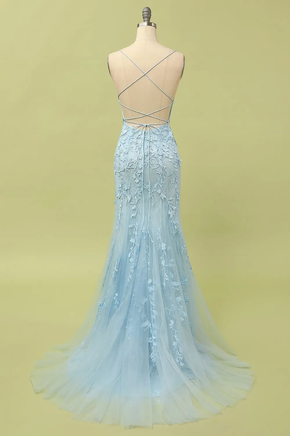 Mermaid Long Prom Dress Backless Evening Dress