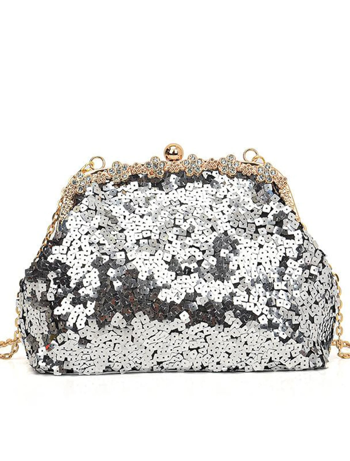 Damen Abendtasche Clutch Taschen PU Leder Party Täglich Dusche Pailletten Kette Langlebig