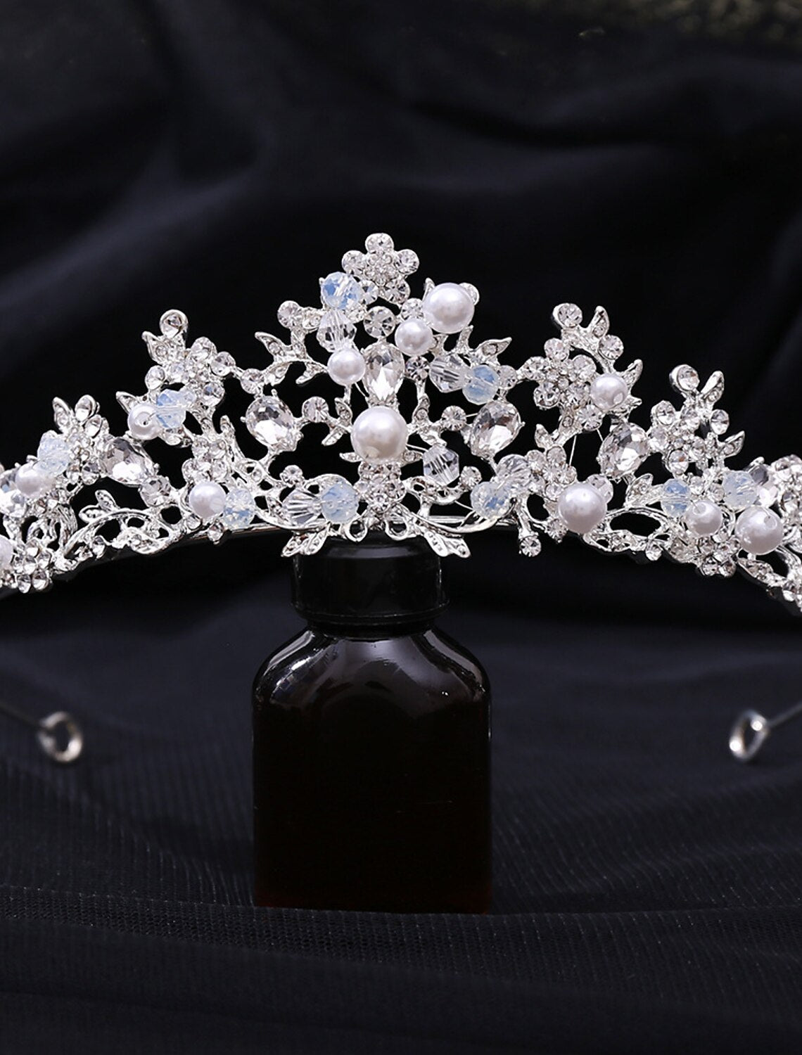 Crown Tiaras Headbands Headpiece Imitation Pearl Rhinestone Wedding Party / Evening Retro With Faux Pearl Crystal / Rhinestone Headpiece Headwear
