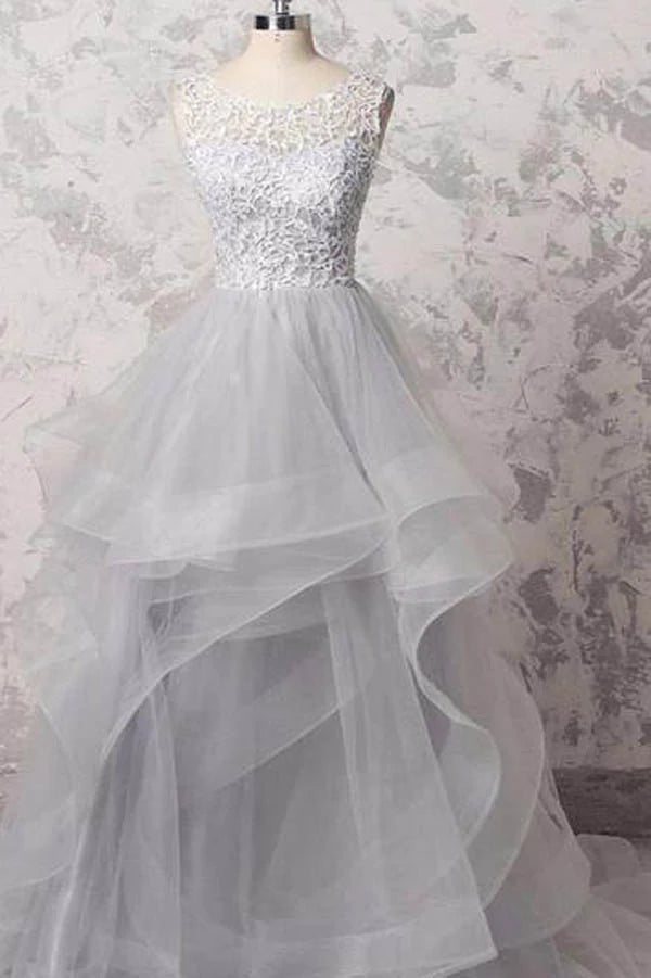 A-line Lace Organza Mutilayered Quiceanera Dress Ballgowns