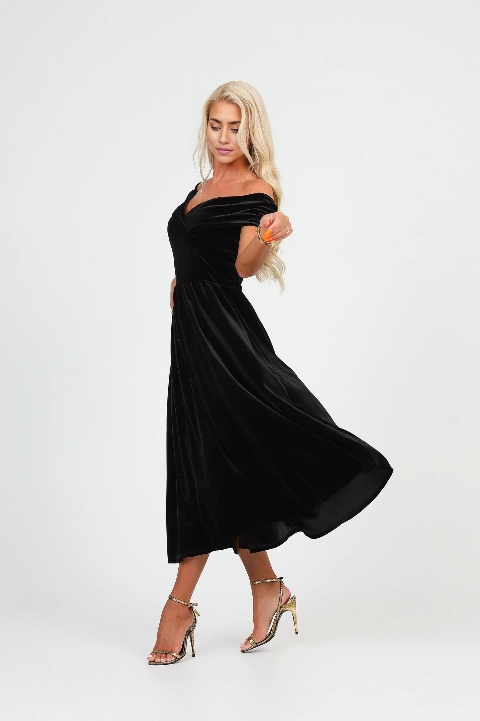 A Line Velvet Off The Shoulder Bridesmaid Dress formal dresses evening dress Prom Dress