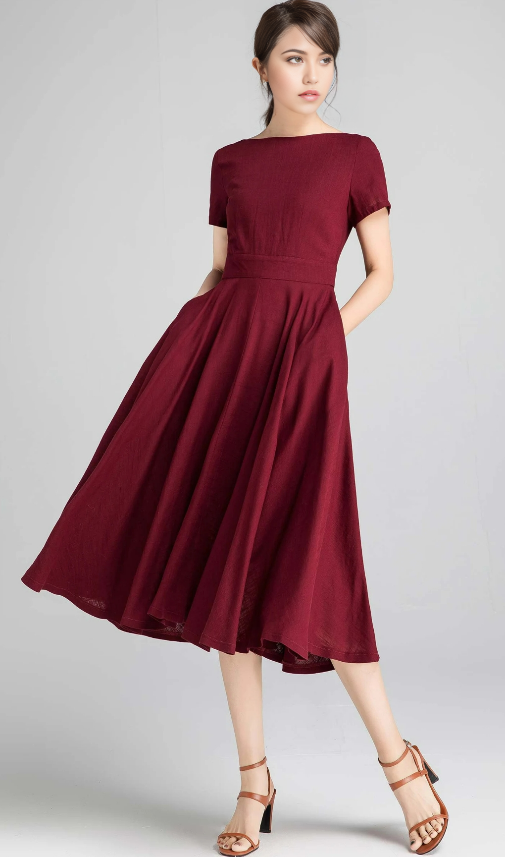 A-line Boat Neck Short Sleeve Bridesmaid Dress Formal Dresses for Wedding Guest Cocktail Dress Mother of the Bride Dresses