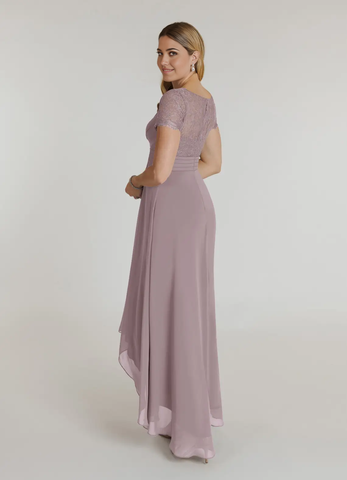 A-Line V-Neck Lace Chiffon Dusk formal dresses evening dress Mother of the Bride Dresses