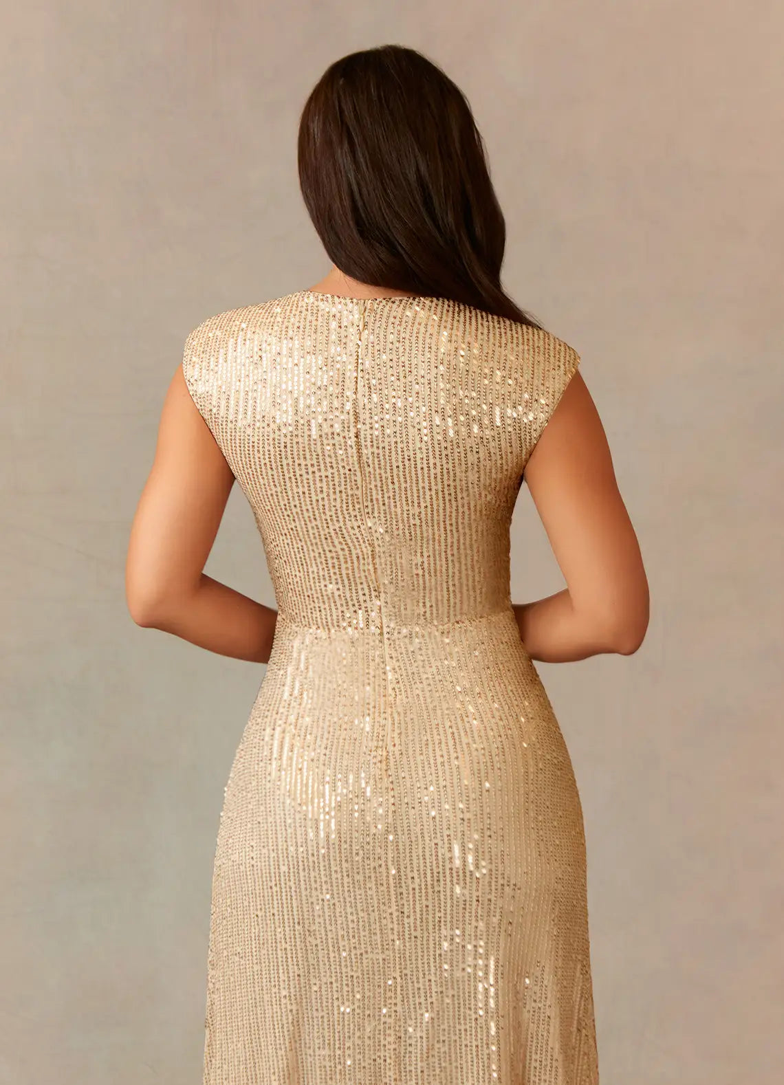 A-Line V-Neck Ruched Champagne Mother of the Bride Dresses