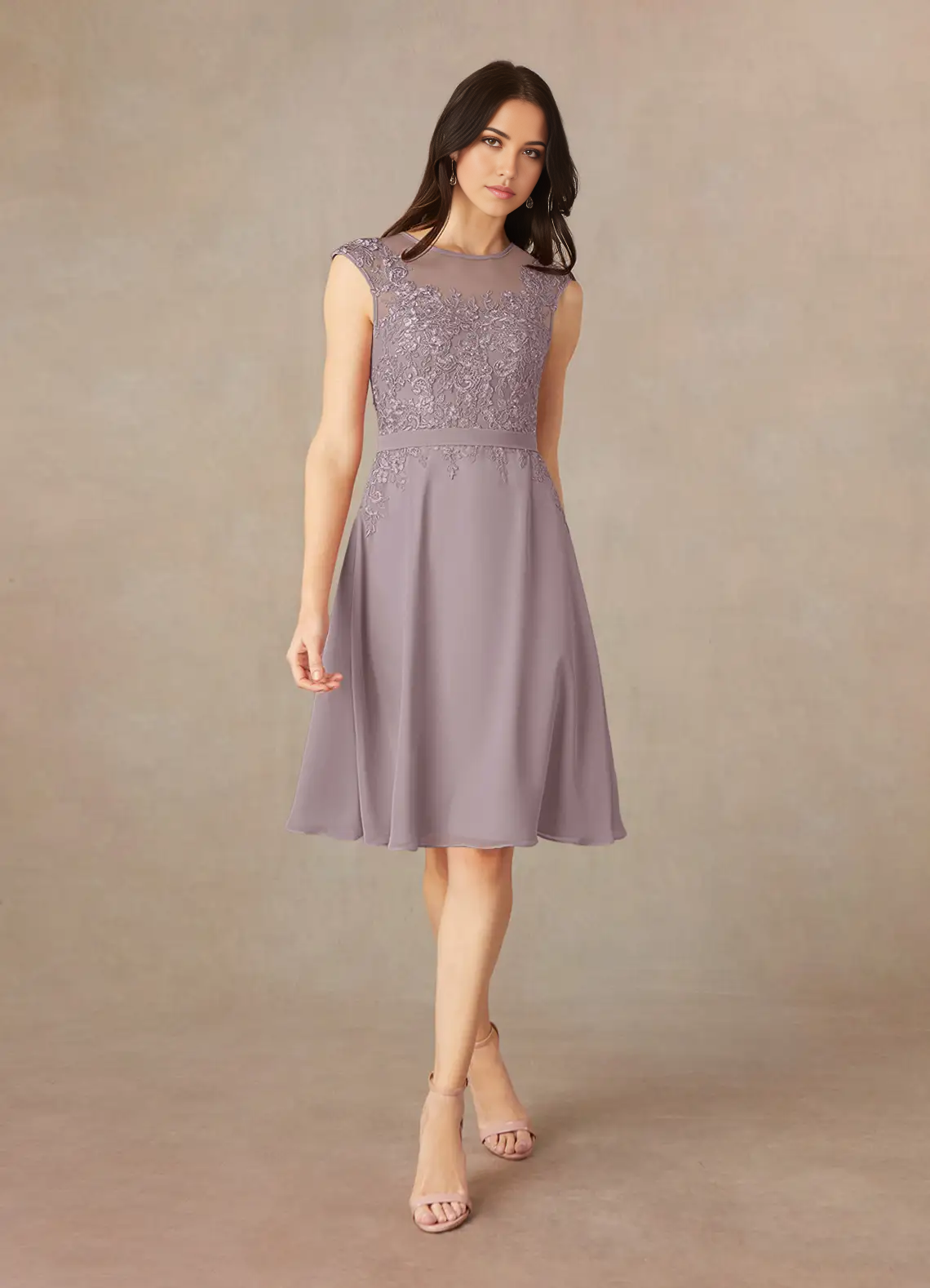 Two Piece A-Line Scoop Sequins Chiffon Dusk formal dresses evening dress Mother of the Bride Dresses