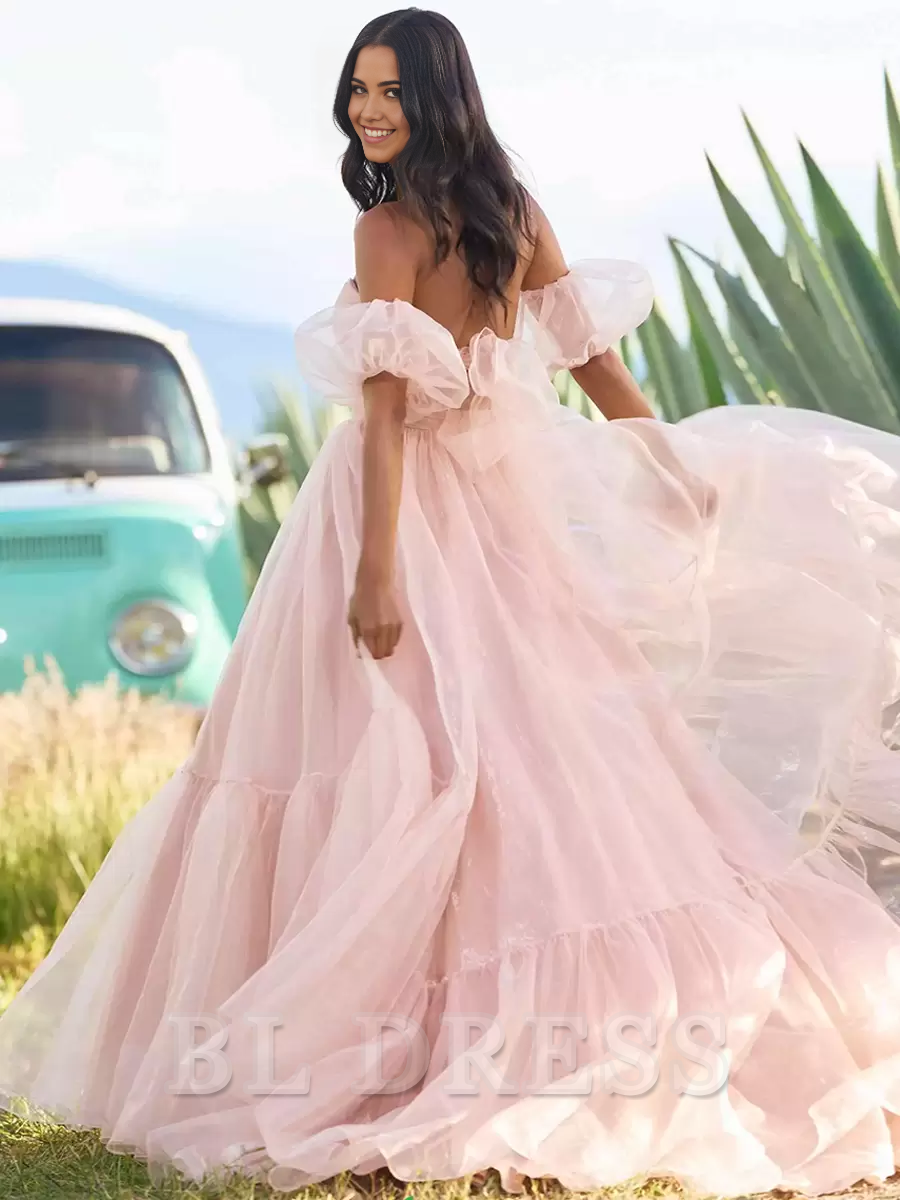 Two Piece Sweetheart Neck Ball Gown Sleeveless Pleated formal dresses Bridesmaid Dresses evening gown Prom Dress