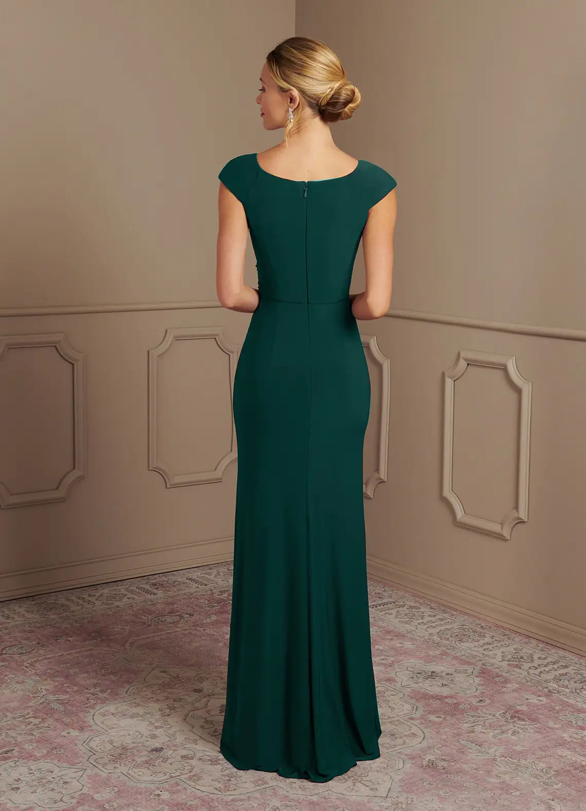 Sheath Sequins Dark Green formal dresses evening dress Mother of the Bride Dresses