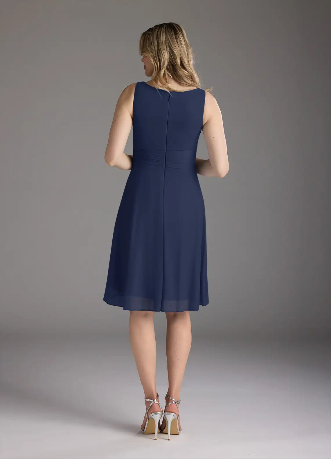 Two Piece A-Line Pleated Dark Navy formal dresses evening dress Mother of the Bride Dresses