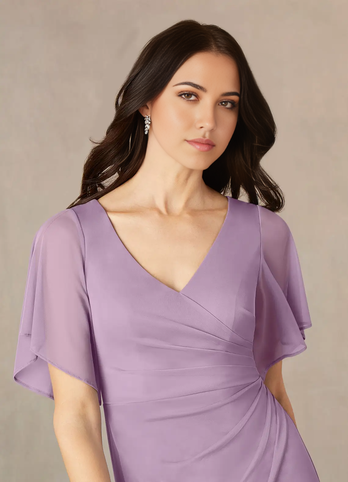 A-Line V-Neck Wisteria formal dresses evening dress Mother of the Bride Dresses