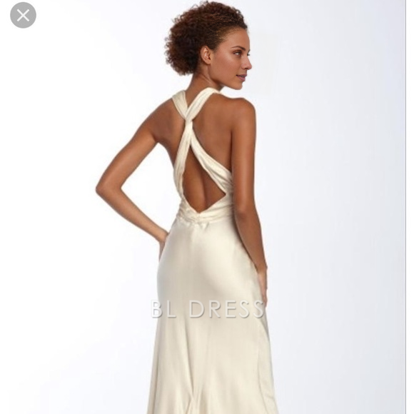 Sheath V Neck Ivory formal dresses Bridesmaid Dresses evening gown Prom Dress