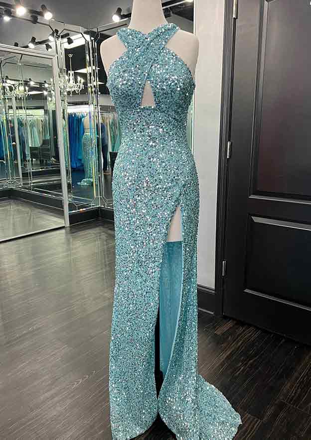 Sheath Floor Length Prom Dresses