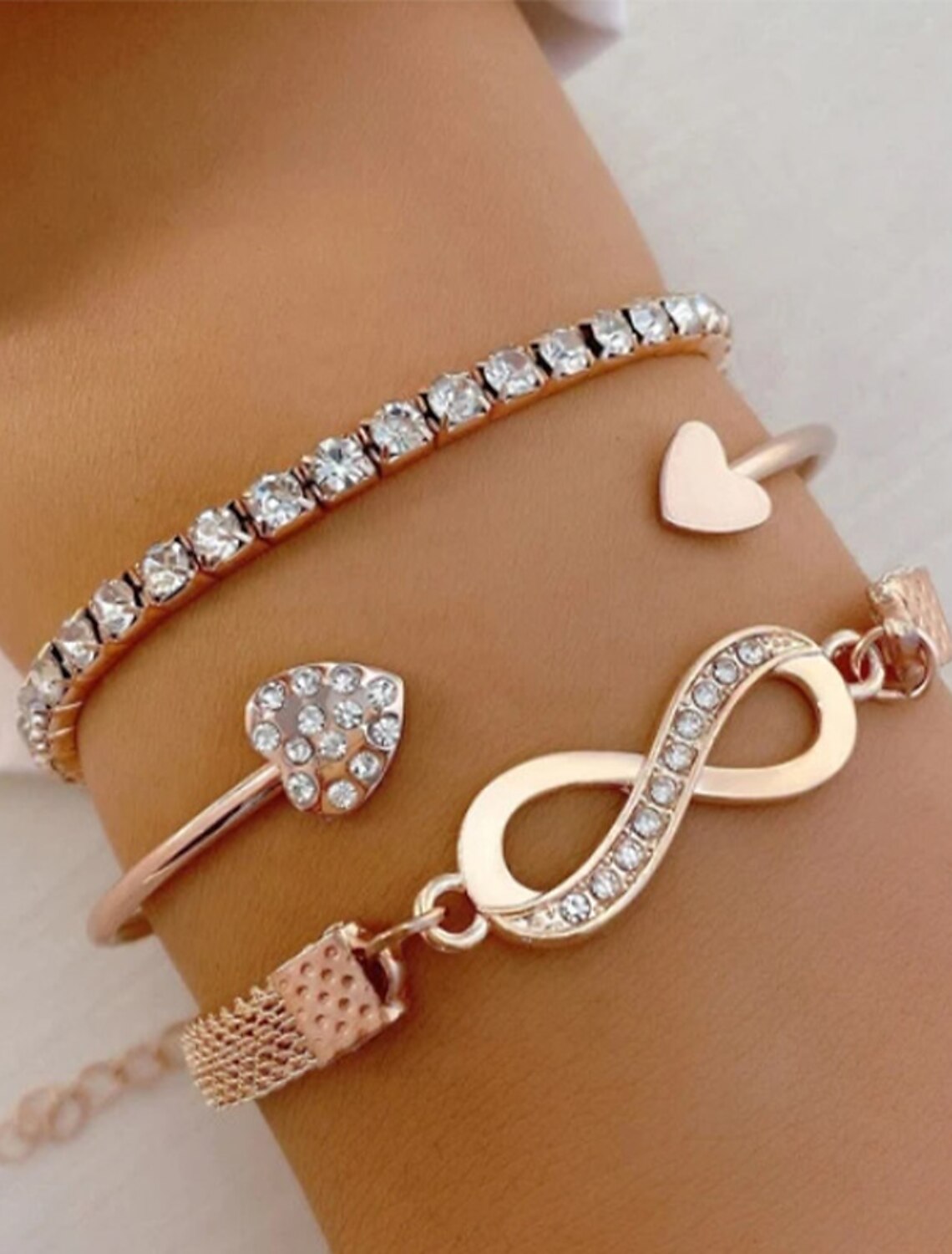 3pcs Women's Cuff Bracelet Bracelet Classic Precious Personalized Alloy Bracelet Jewelry Silver / Golden / Rose Gold For Gift Festival