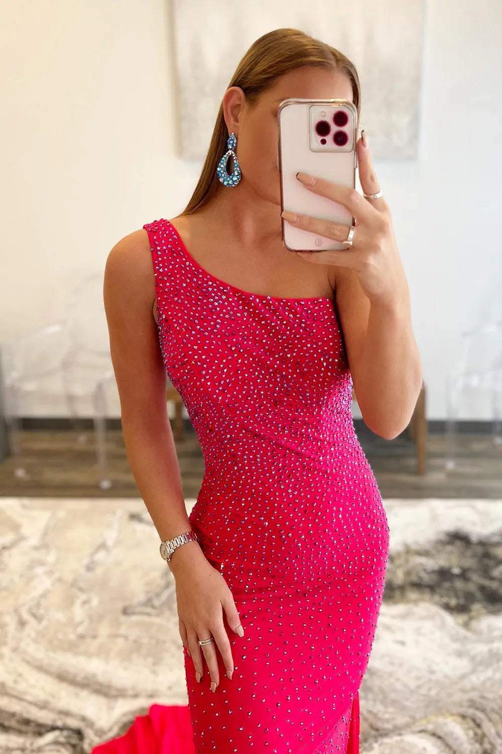 Mermaid One Shoulder Prom Dress