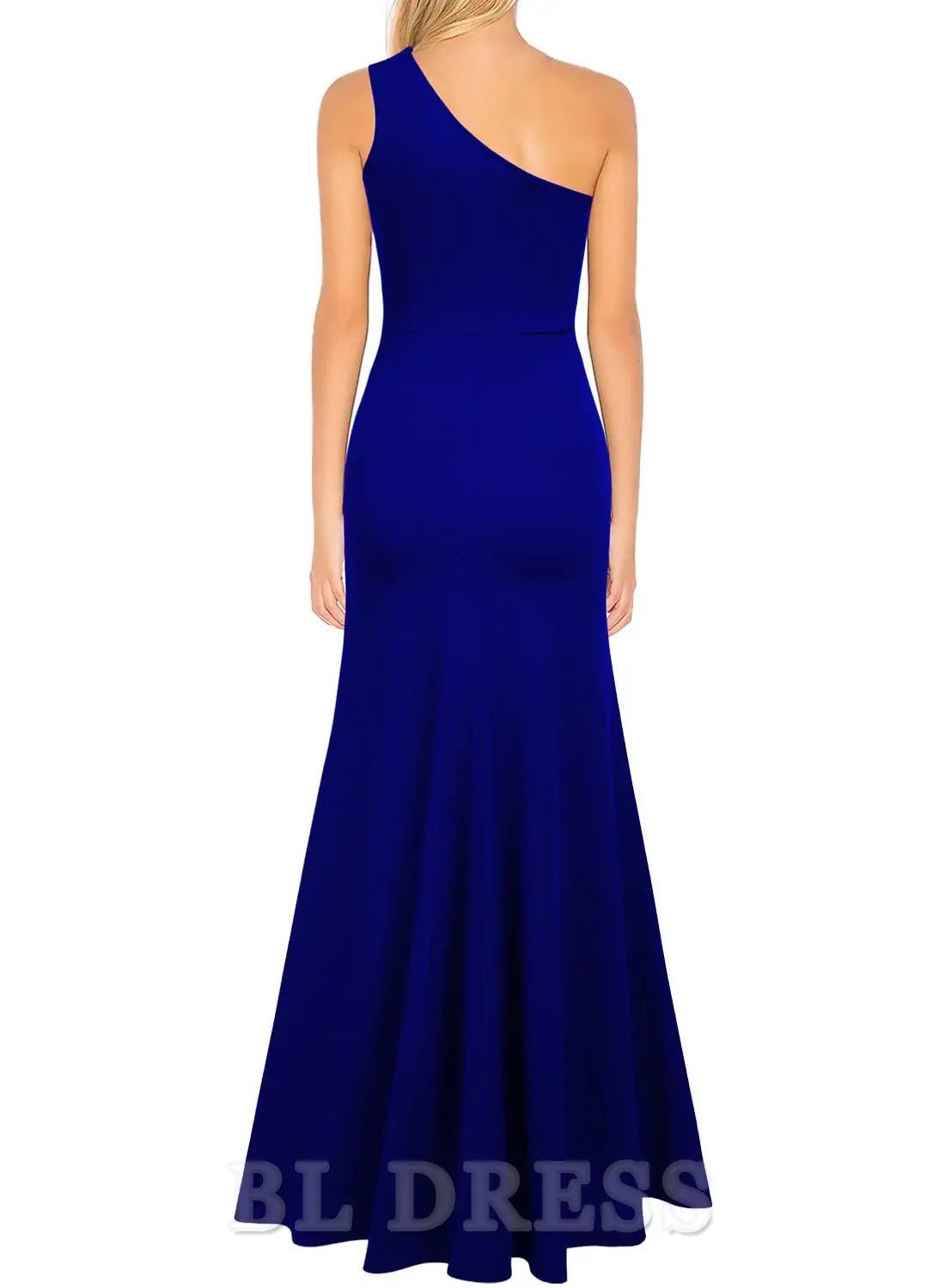 Mermaid One Shoulder Sleeveless Split Bodycon formal dresses evening gown Prom Dress