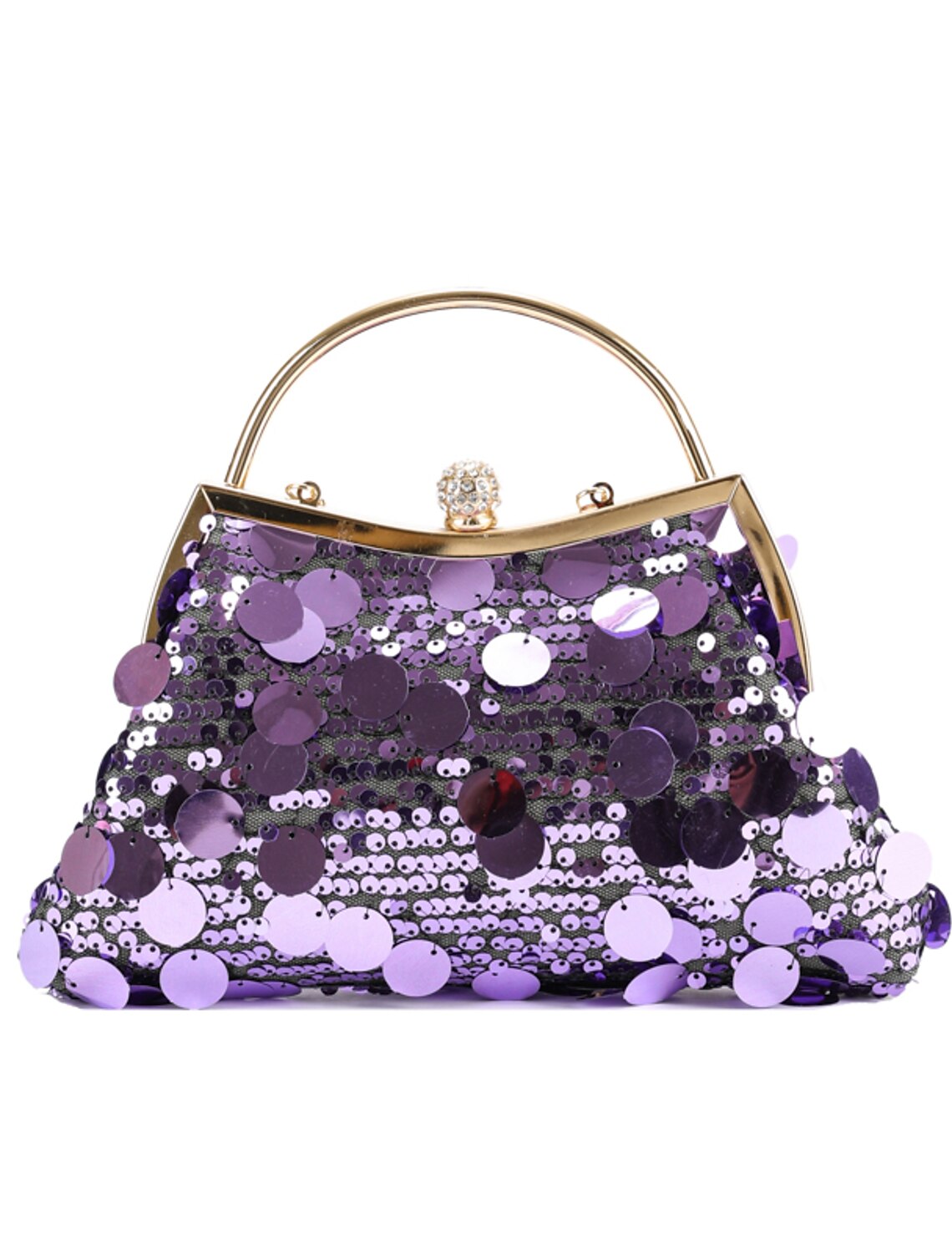 Women's Evening Bag Dome Bag Synthetic for Evening Bridal Wedding Party with Sequin Tassel Foldable Geometric