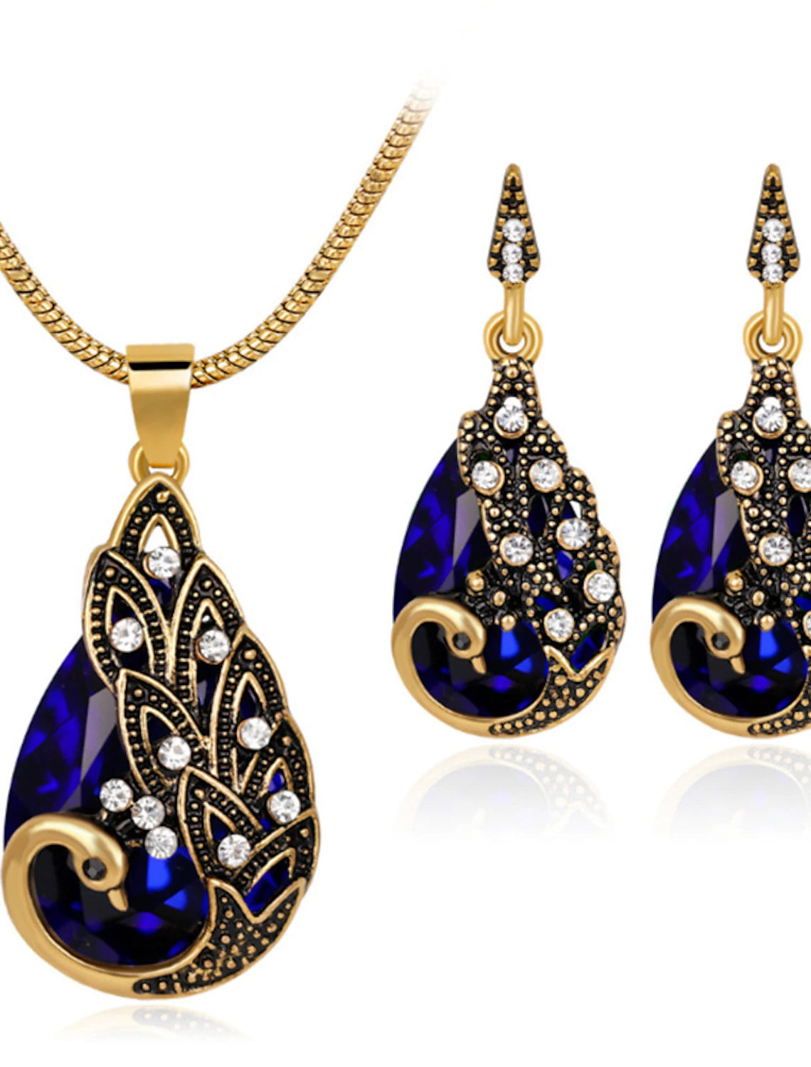 Hoop Earrings 1 set Alloy 1 Necklace Earrings Women's Dainty Vintage Style Oval Jewelry Set For Party Daily