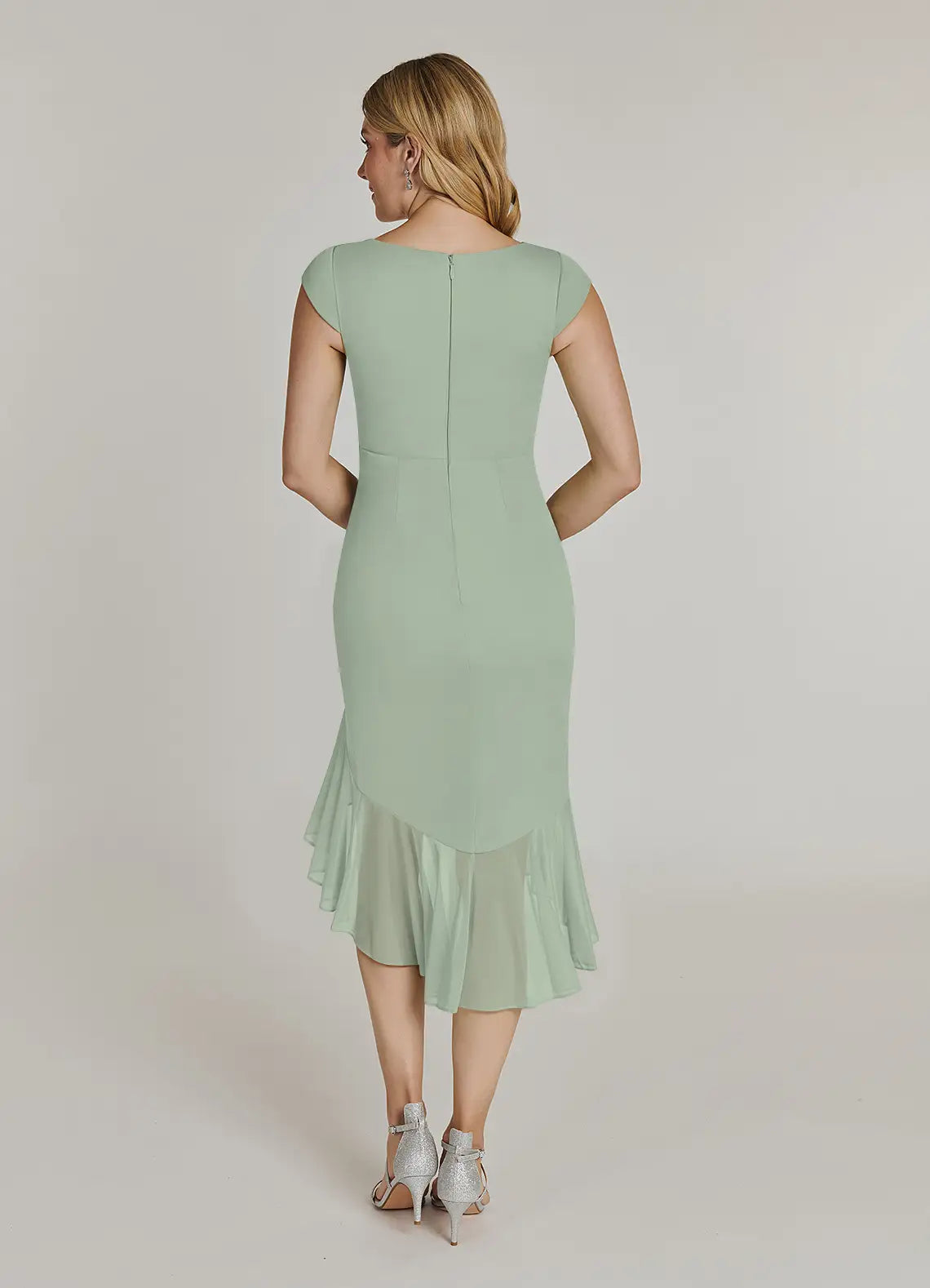 Sheath V-Neck Pleated Dusty Sage formal dresses evening dress Mother of the Bride Dresses