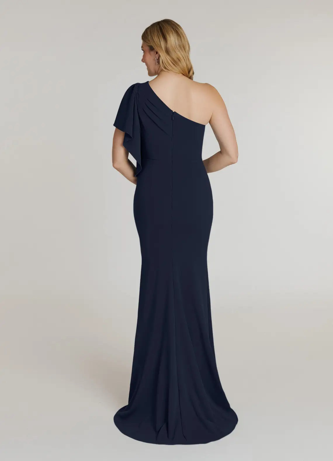 Mermaid Pleated Dark Navy formal dresses evening dress Mother of the Bride Dresses